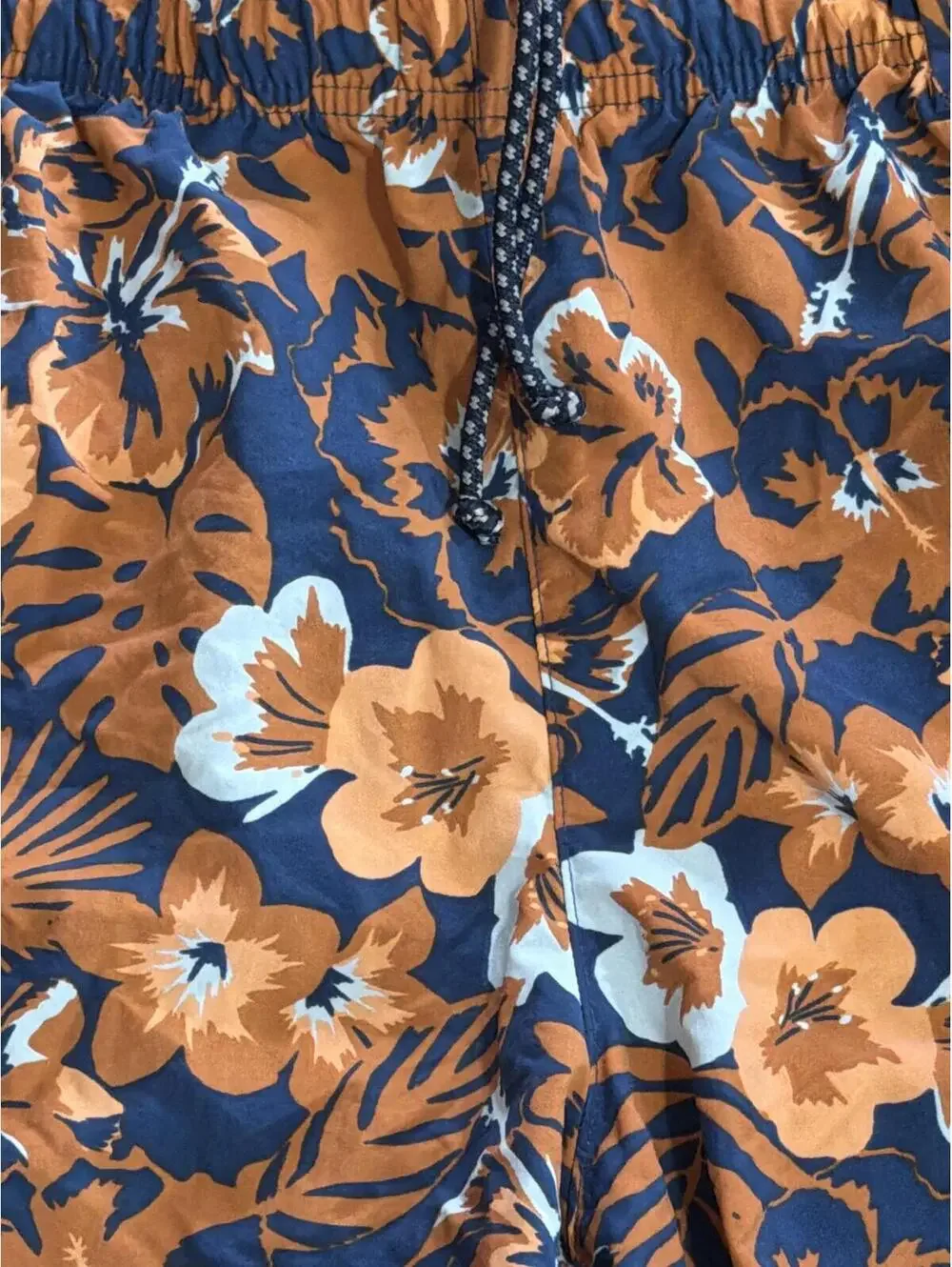 Columbia Men's Floral Print Swim Shorts with Elastic Waistband Pockets - Size XL